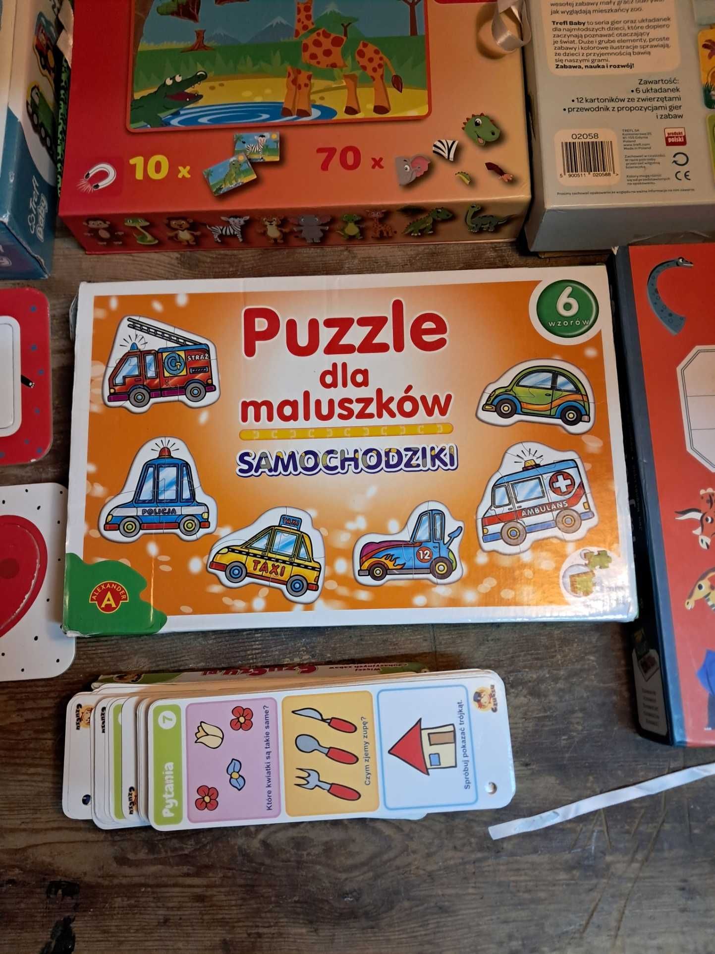 Zestaw puzzli i gier dla dzieci 10 szt
