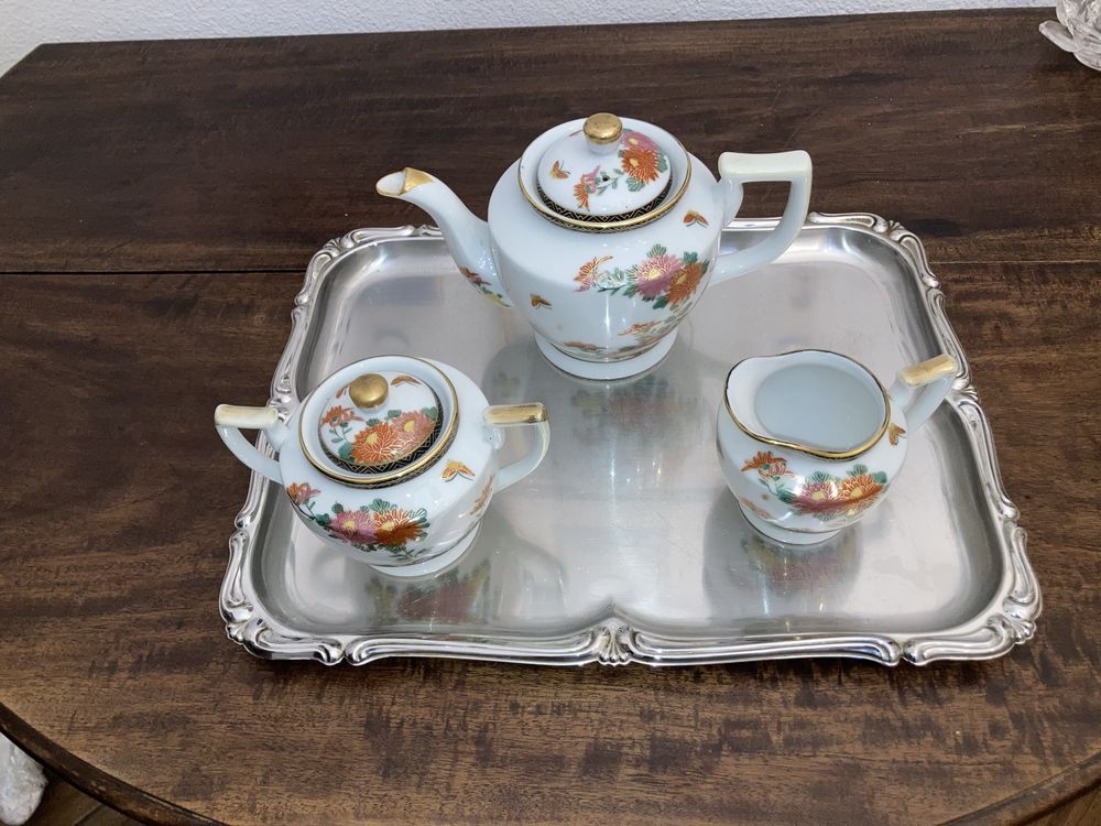 Serviço de chá de porcelana chinesa anos 50s