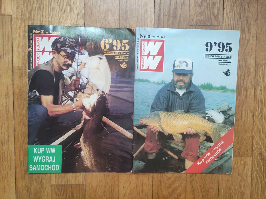 Czasopismo Wiadomości Wędkarskie 2 numery ( 6'95 i 9'95)