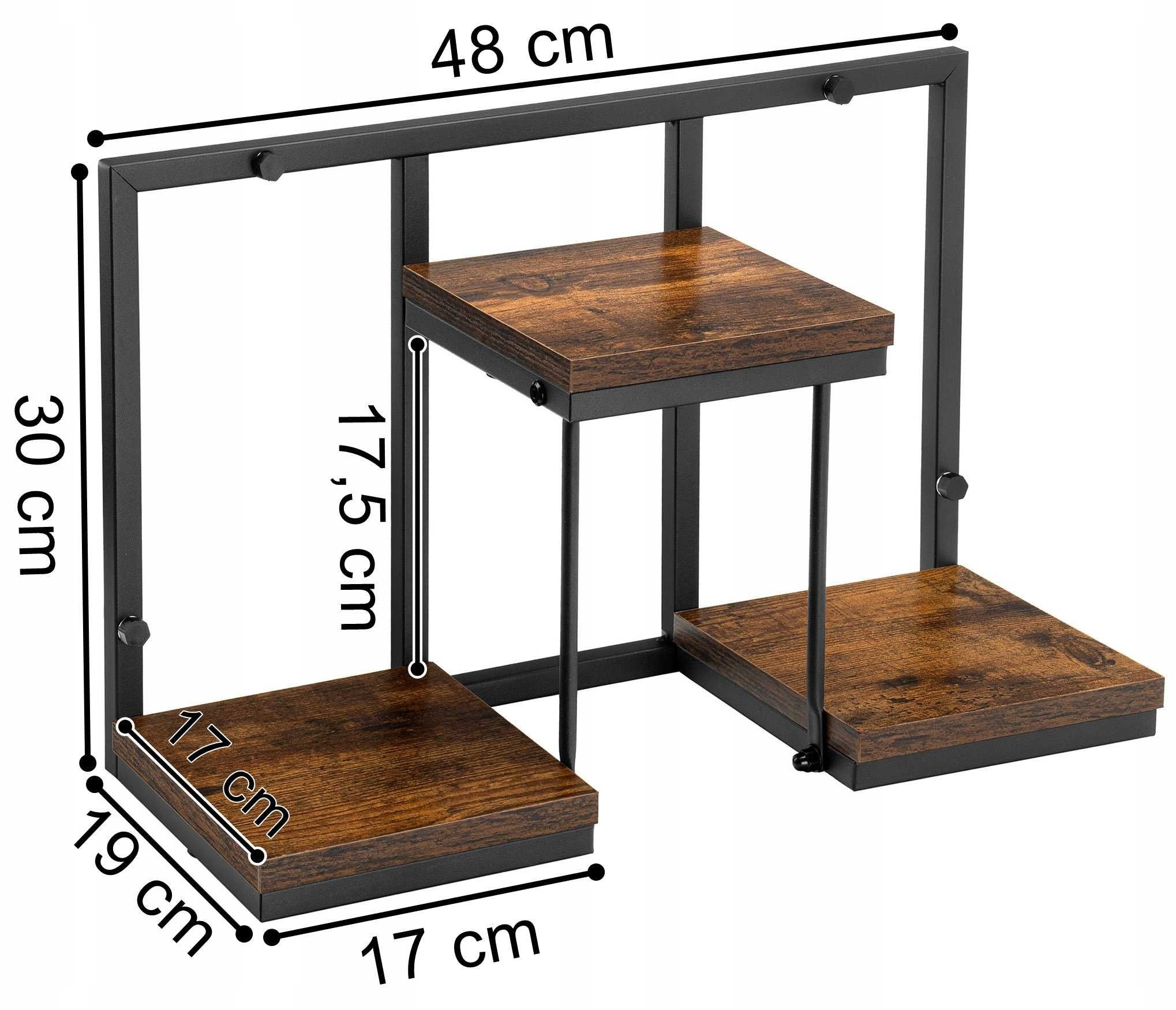 Kwietnik metalowy stojak na kwiaty rośliny stojący rustykalny 80 cm