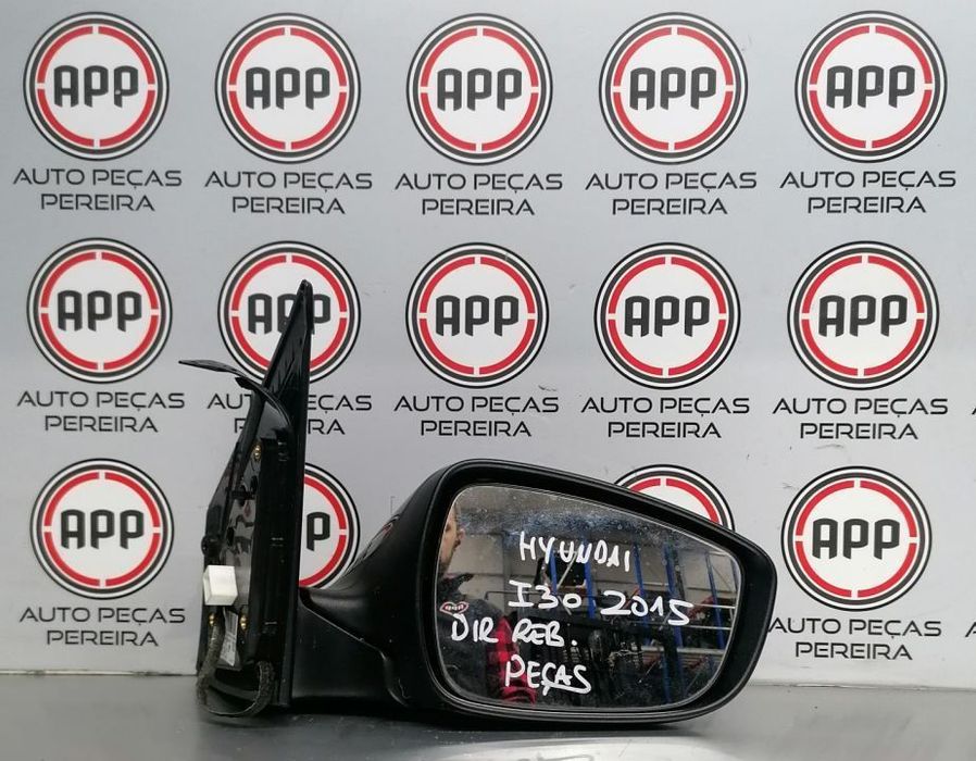 Espelho Hyundai I30 de 2015 direito, com defeito no rebatimento, para peças , vidro, capa, espelho,