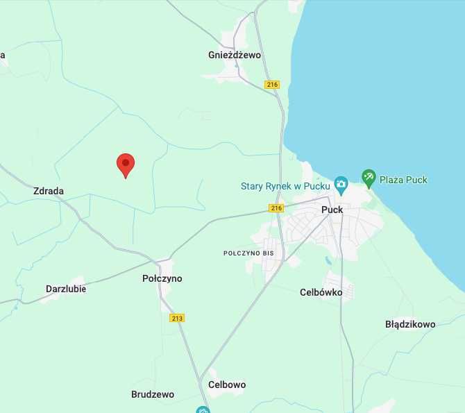 Działka Puck, działka bezpośrednio nad morzem, od właściciela