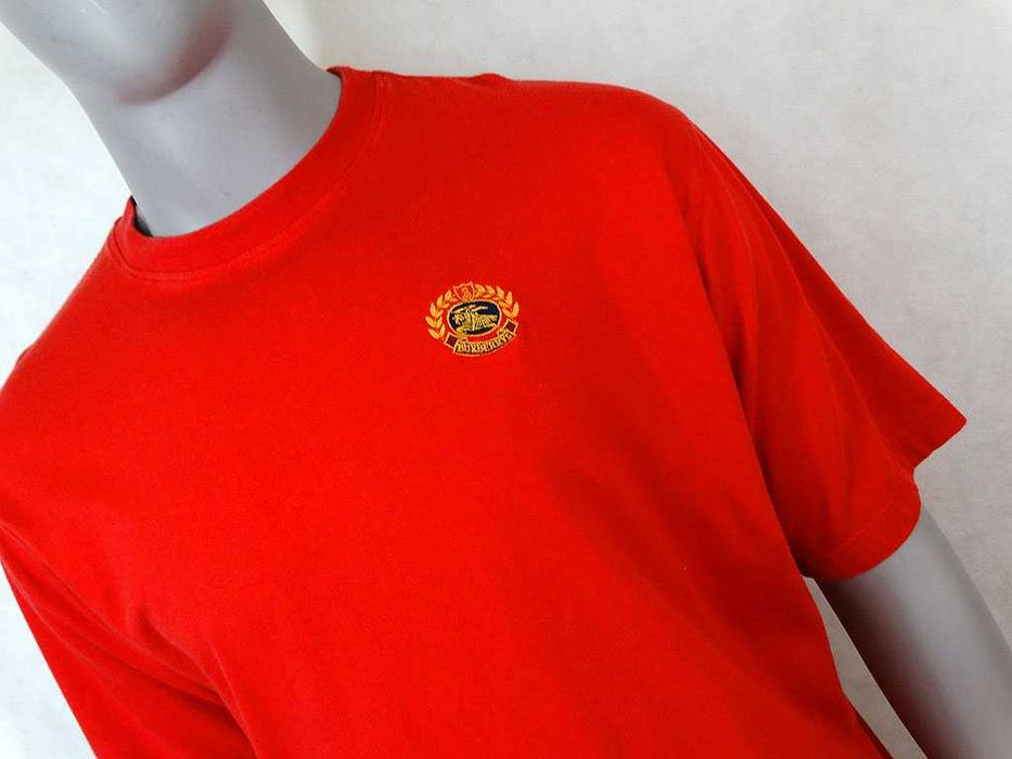 Vintage Retro T-Shirt Burberry Burberrys Czerwony L