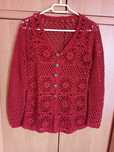 Sweter damski ażurowy szydełkowy 40