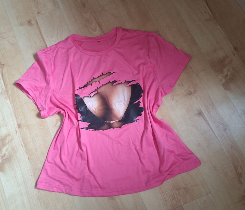 Nowy tshirt koszulka z zabawna grafika 40/42