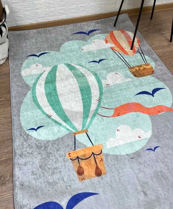 Килимок дитячий безворсовий килим ковер антиковзаюче покриття