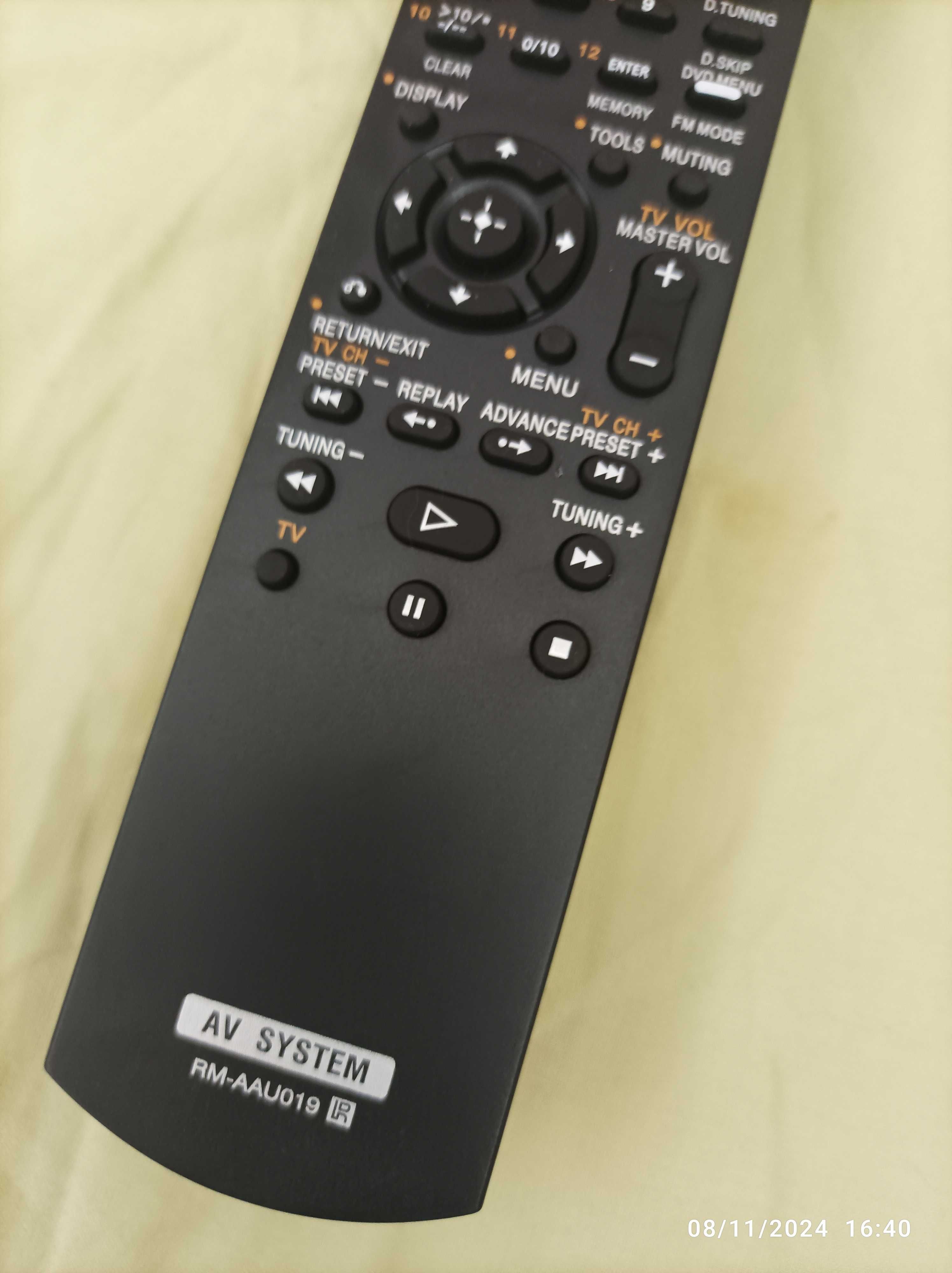 Comando / Remoto Controle  para Amplificador AV System- SONY RM-AAU019