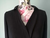 Czarna kopertowa koszula H&M 32 XXS 34 XS bluzka mgiełka