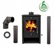 Piec Koza Kominek Stalowy EKO LEO Szamot Wolnostojący Solidny 6,8kW