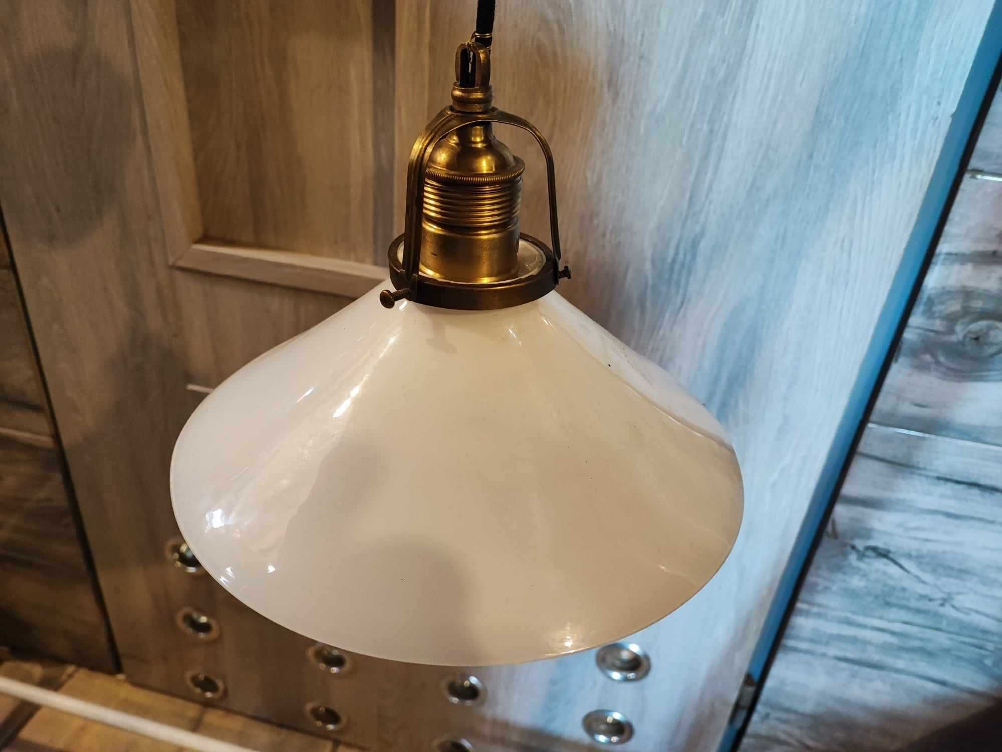 Przedwojenna lampa z przeciwwaga porcelanowa
