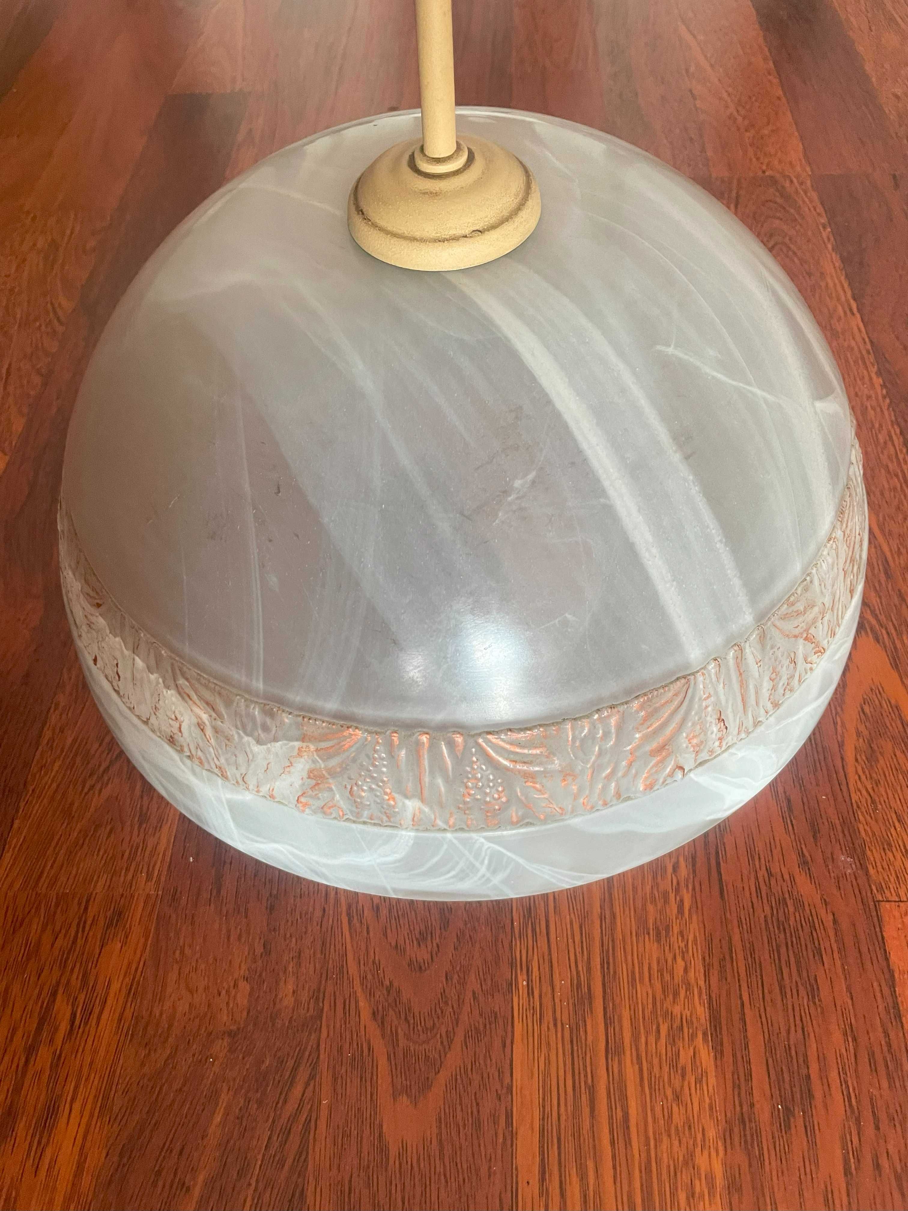 Lampa sufitowa szklana do pokoju, kuchni wzór antyczny