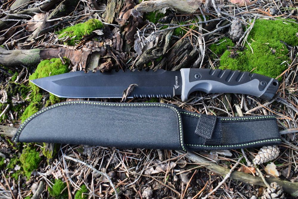 Nóż taktyczny WOJSKOWY DUŻY Finka bagnet SURVIVAL + kabura