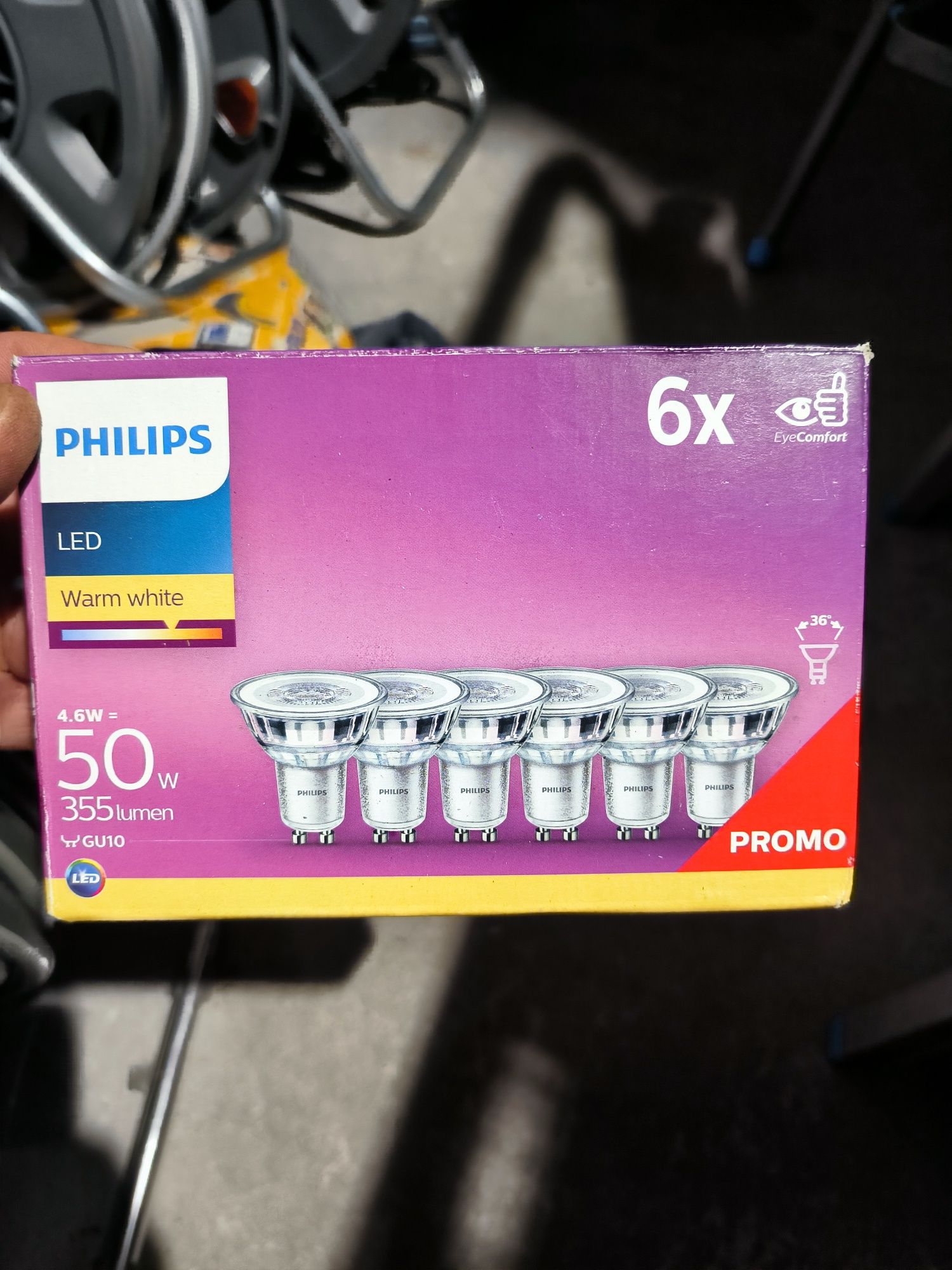 Żarówka Philips zestaw PACK 6x LED GU10/4,6W/230V 2700K NOWE