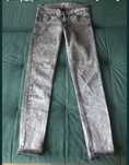 Spodnie jeans marmurkowe czarne 36/S