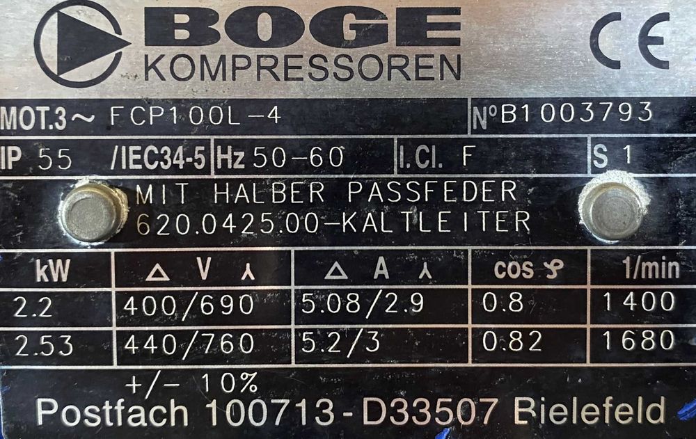 silnik elektryczny 2,2kW 1400obr. 3fazowy 100B34B