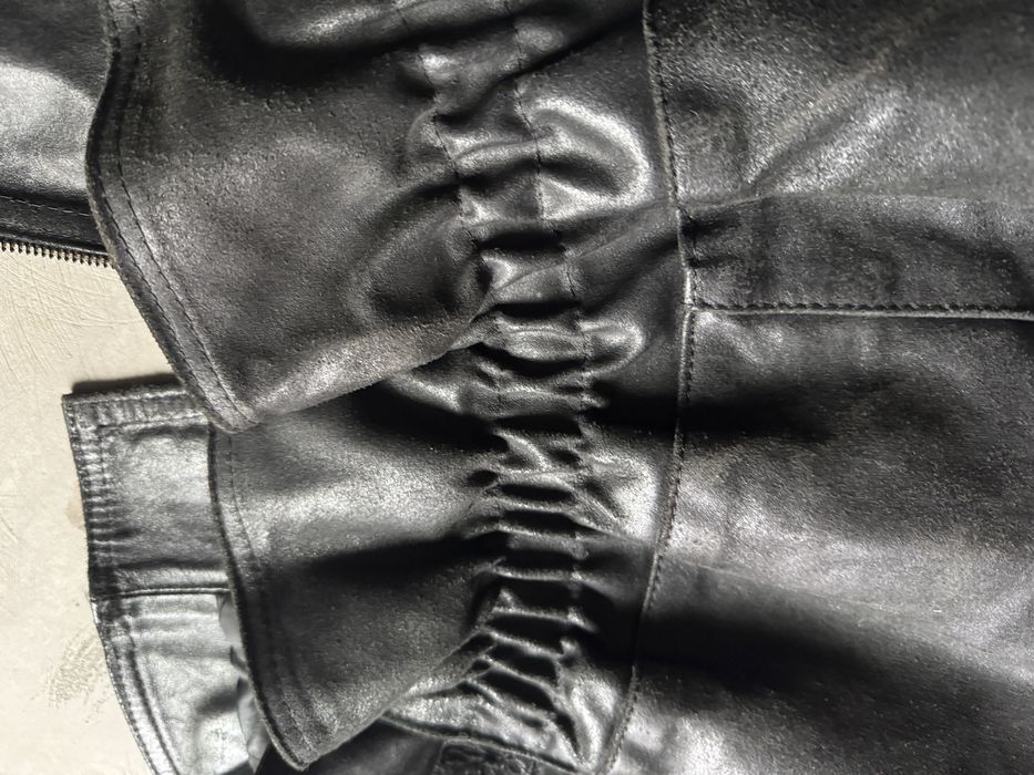 косуха кожа натуральная ( нубук ) винтаж оверсайз