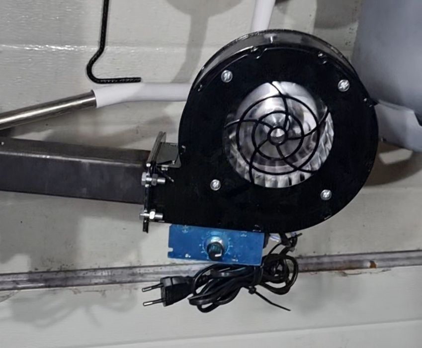 Nowa Dmuchawa do pieca CO  z regulatorem obrotem, flansza i adaoterem