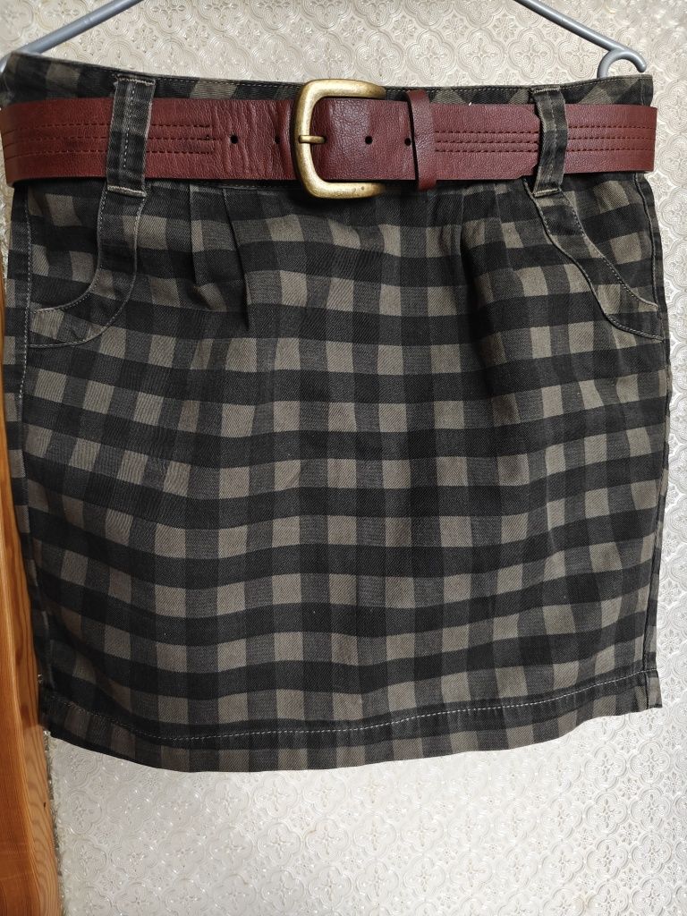 Tanio spódnica 40/12,khaki, pasek gratis