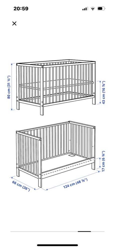 Łóżeczko Gulliver Ikea