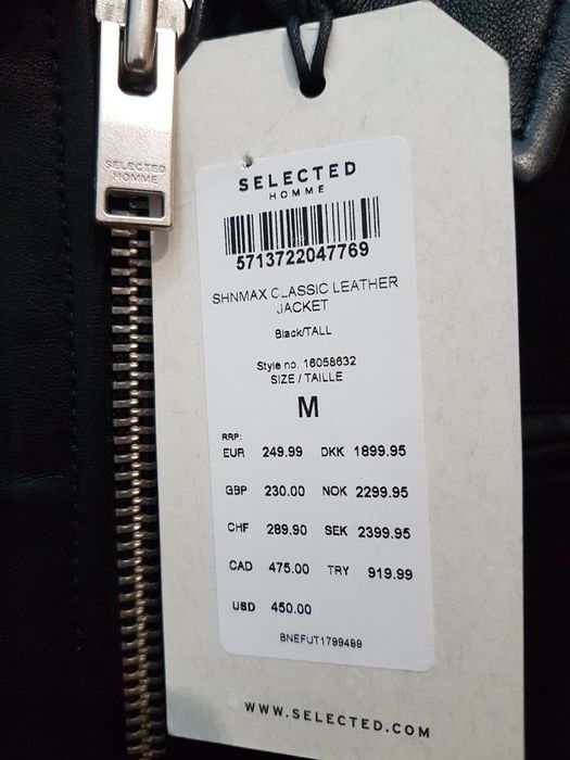 Casaco em pele Novo com etiqueta marca SELECTED