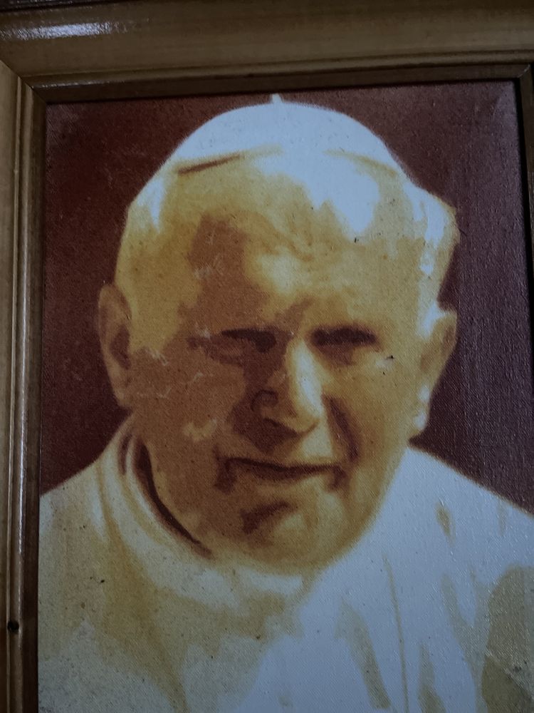 43/36 cm Jan Paweł II obraz olej na płótnie obrazek Zakopane