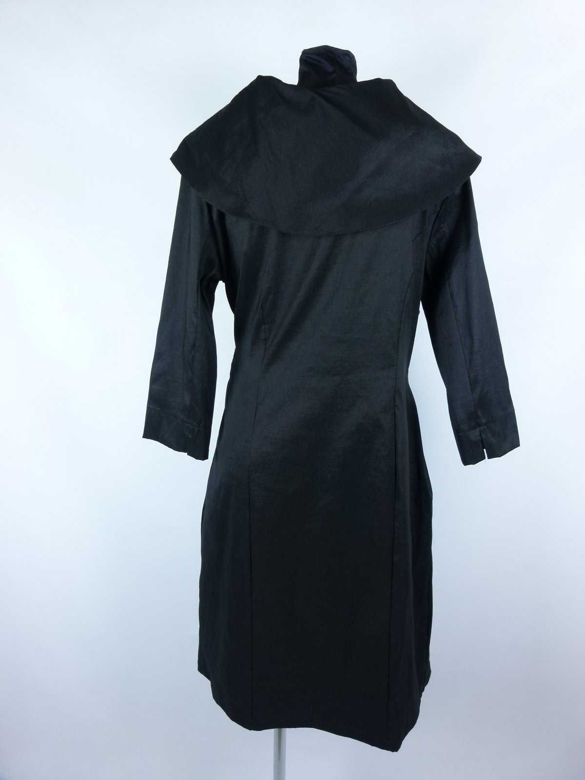 Shabby Apple elegancka czarna sukienka midi / L
