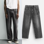 Джинси чоловічі zara baggy fit сірого кольору