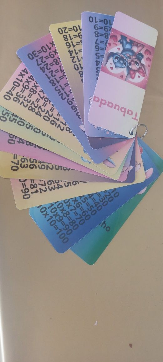 Tabuadas personalizadas personalizadas