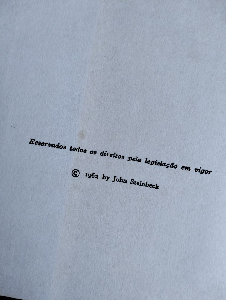 Livro O Inverno do Nosso Descontentamento - John Steinbeck 1962