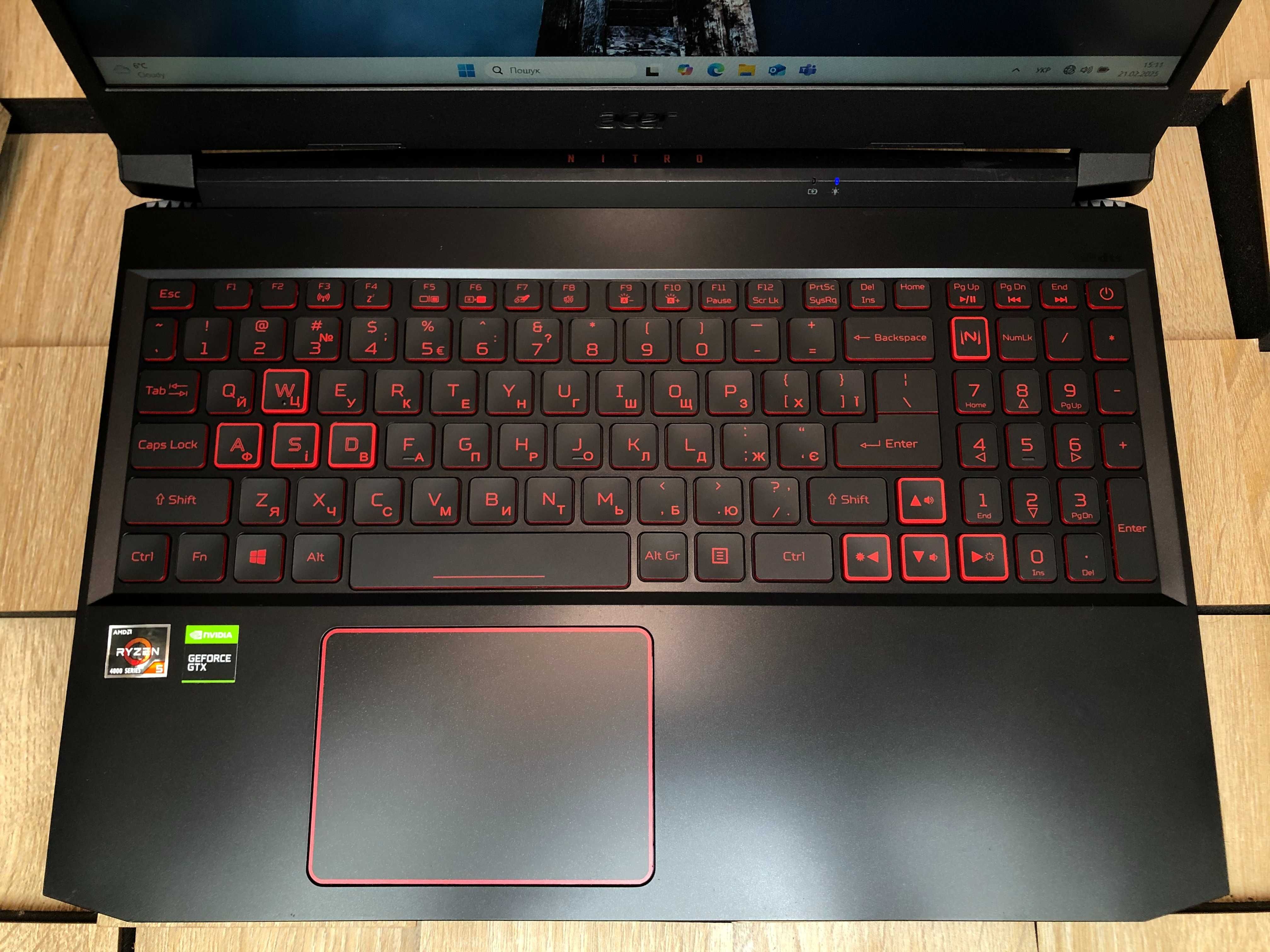 №4597 Ноутбук Acer Nitro AN515 FHD IPS/R5 4600H/SSD256/16Gb/GTX1650
