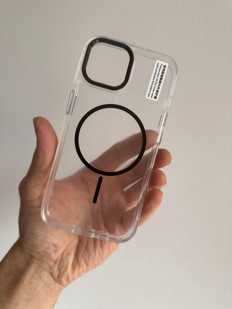 Etui Plecki przeźroczyste Thin Mag + SZKŁO hartowane do IPHONE 15