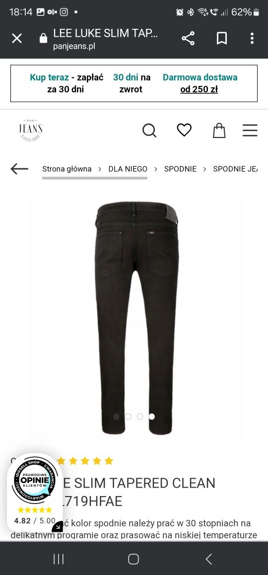 Jeans LEE luke W27 L32 na szczupłego wysokiego chłopaka