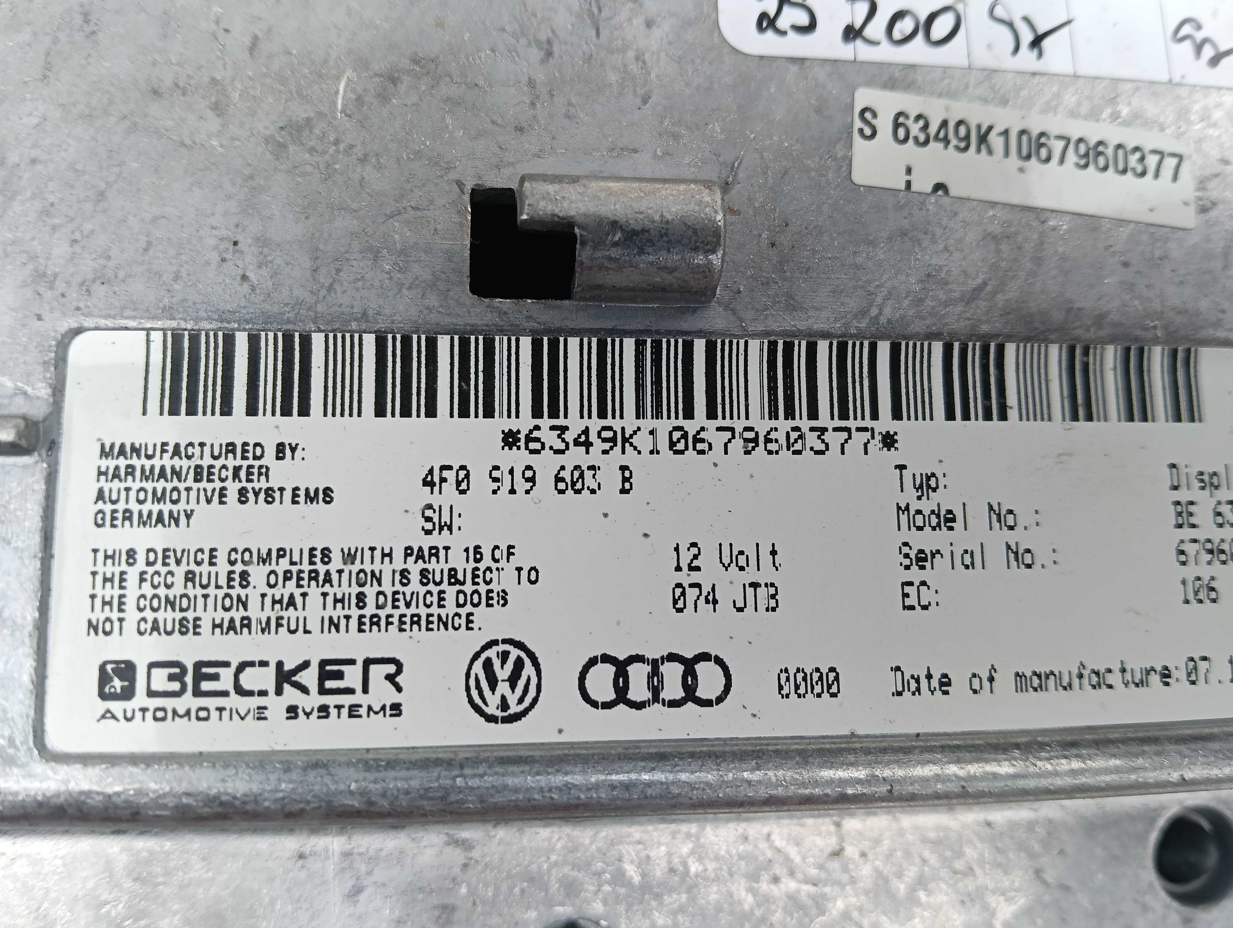 Wyświetlacz Ekran MMI Audi A6 C6 Audi Q7 4L 4F0,919,603B WYSYŁKA