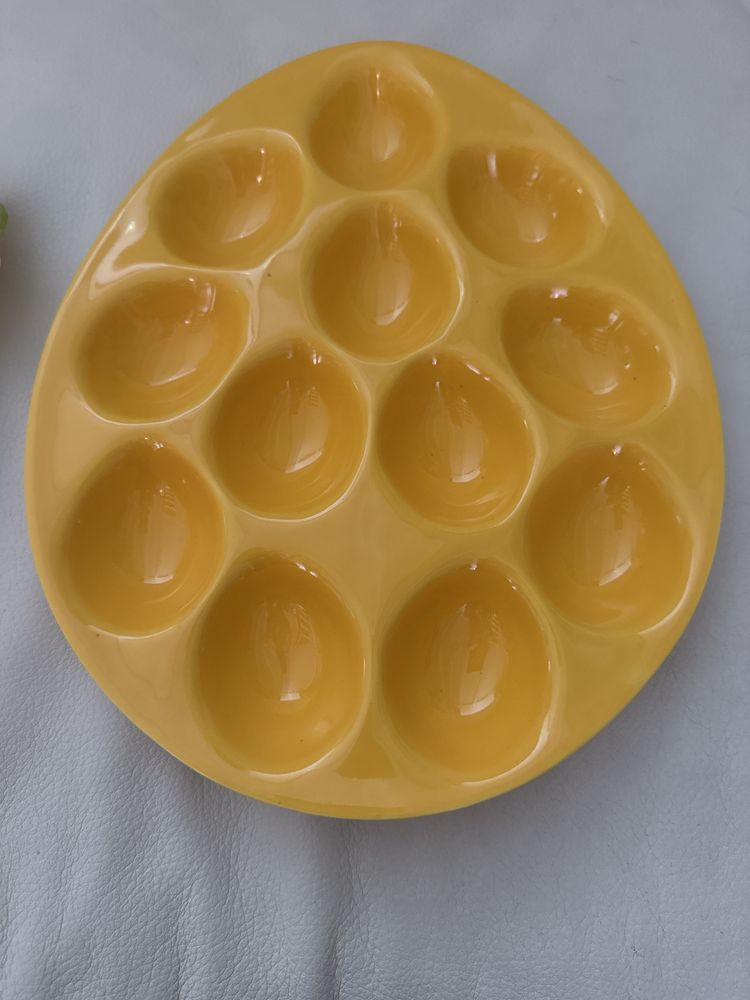 Home&you talerz na jajka z ceramiki kurka i jajko ceramiczne