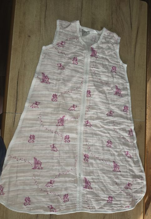 Muślinowy Śpiworek Otulacz jak nowy 12/18m