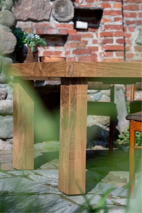 Masywny stół debowy Loft Solidny Rustykalny Rustic Skandynawski design