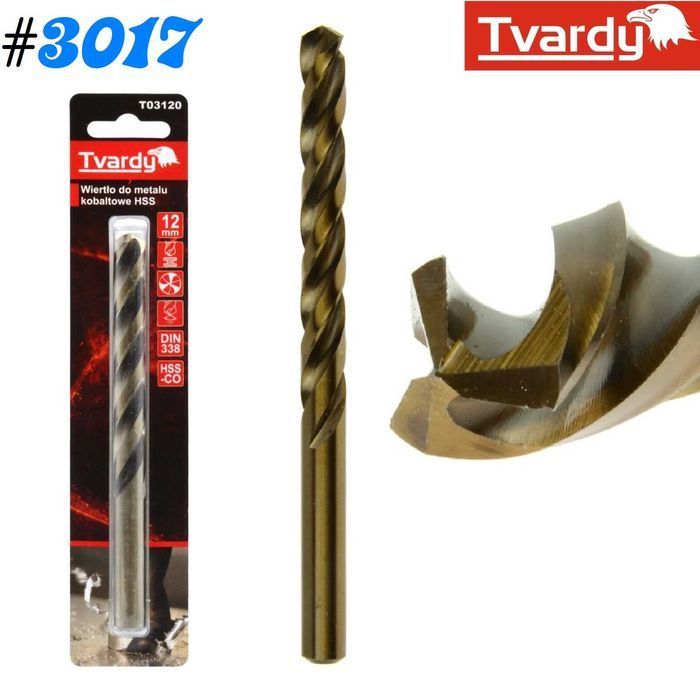 3-płetwy! Wiertło do metalu 12mm 5% kobaltu HSS M35 wiertło 12mm