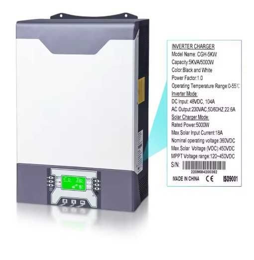 Гібридний інвертор Daxtromn Solar Inverter 5kW 48v 80A Grid tied/off