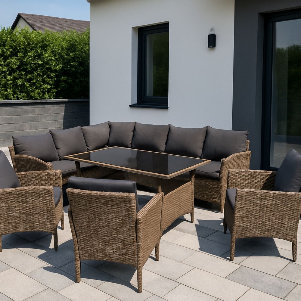 Meble ogrodowe technorattan narożnik sofa moduł kolory