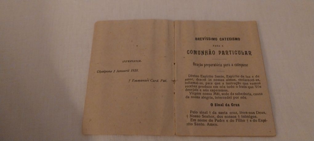 Catecismo para a comunhão particular 1938