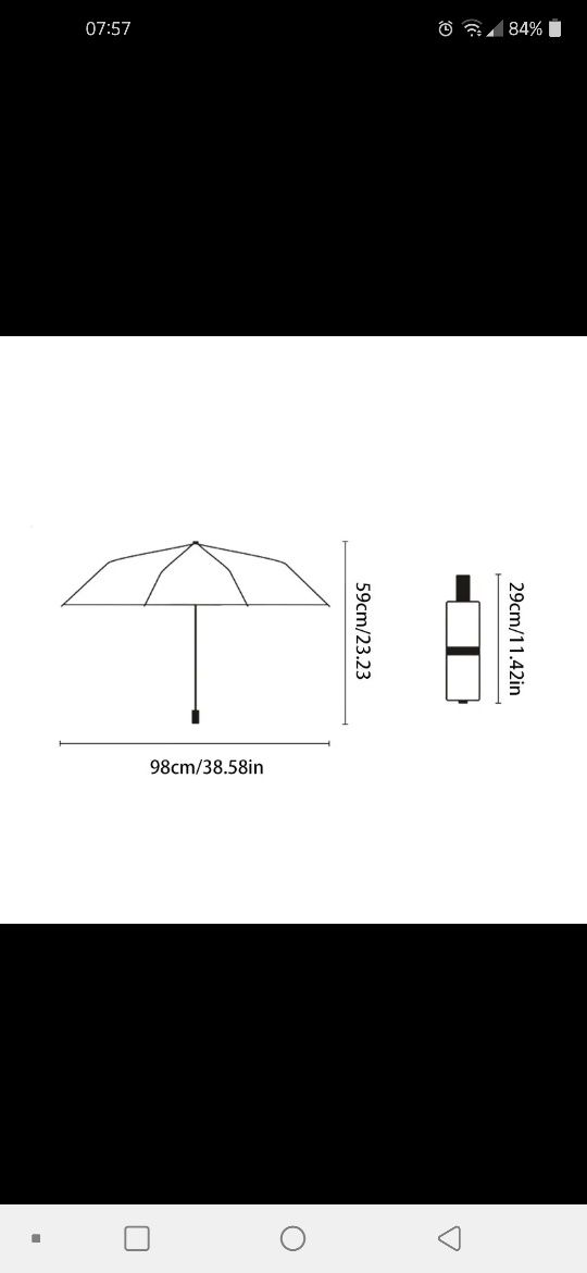 Parasolka parasol Fioletowy - przeźroczysty.