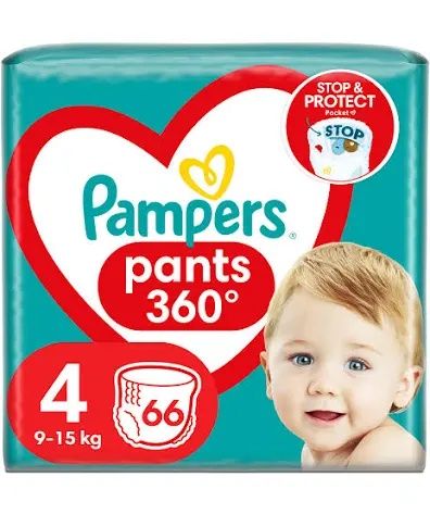 Трусики Pampers pants 4(66шт),5(56шт),підгузки-трусики Памперс