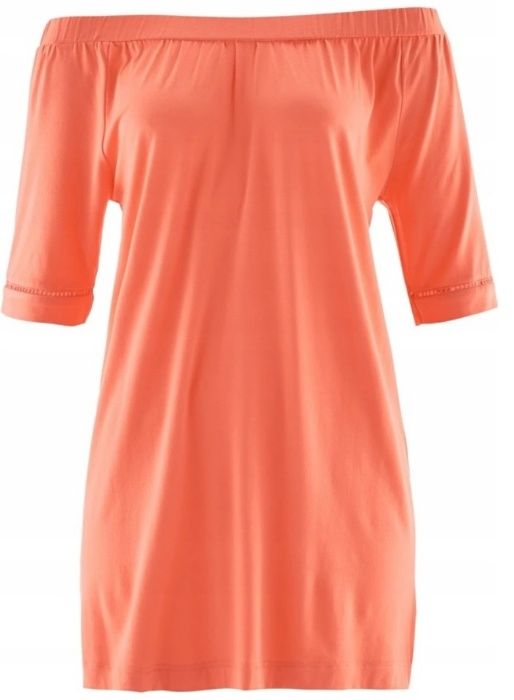 Pomarańczowa, luźna bluzka, t-shirt