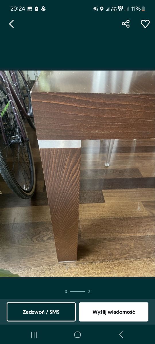 Stół rozkładany drewniany solidny, ciężki