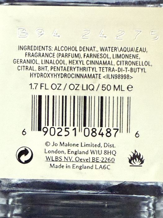 Нішева парфумерія. JO MALONE LONDON English Pear&Freesia