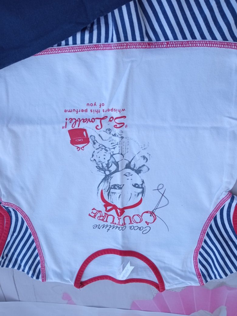 Komplet r 110 tunika z legginsami spodenki bawełna dziewczynki BDB