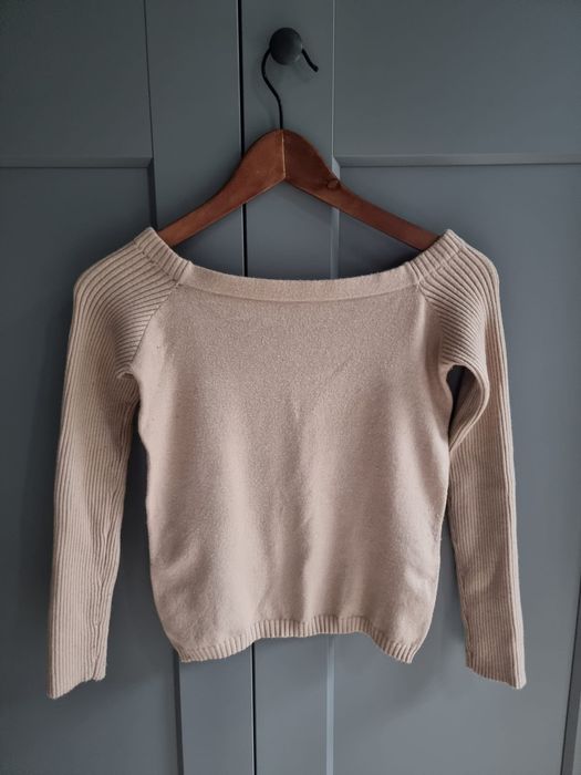 bluzeczka sweterek piaskowy beżowy Reserved 152 cm 11-12 lat elegancki