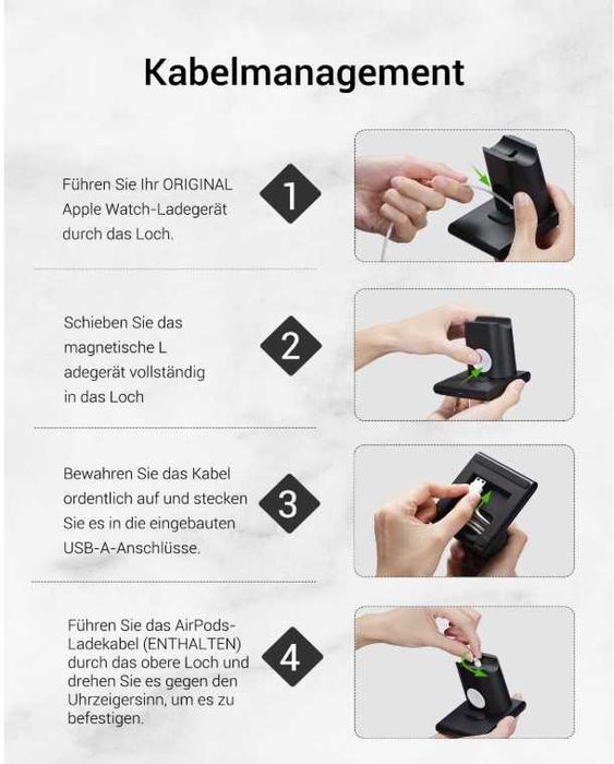 Seneo PA191B ładowarka indukcyjna Airpods iPhone Samsung Huawei Watch