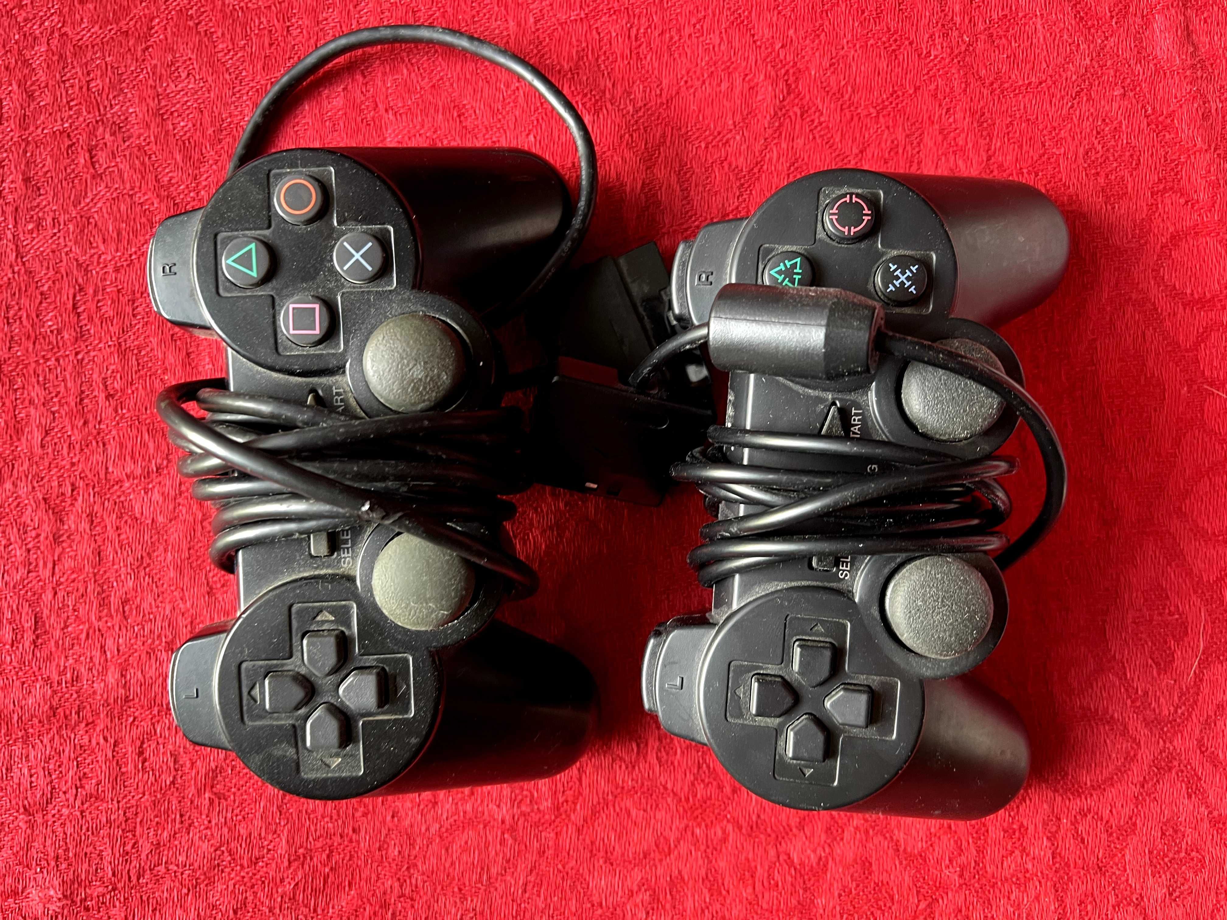 PS2 slim com 2 comandos + FIFA 7 & NFS Underground