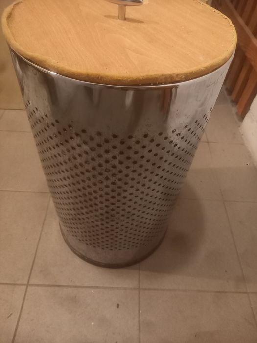 Kosz na pranie chromowany